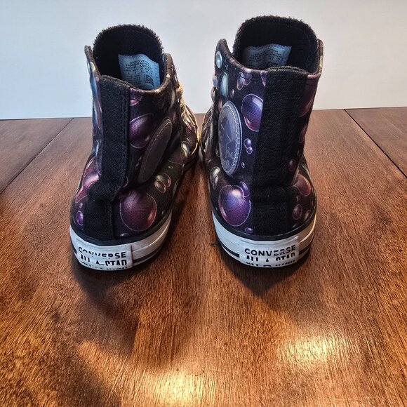 Converse Chuck Taylor All Star Women’s Size 7 Shoes High Black With Bubbles - Picture 8 of 8